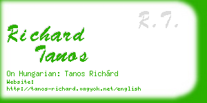richard tanos business card