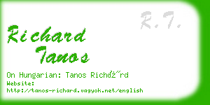 richard tanos business card